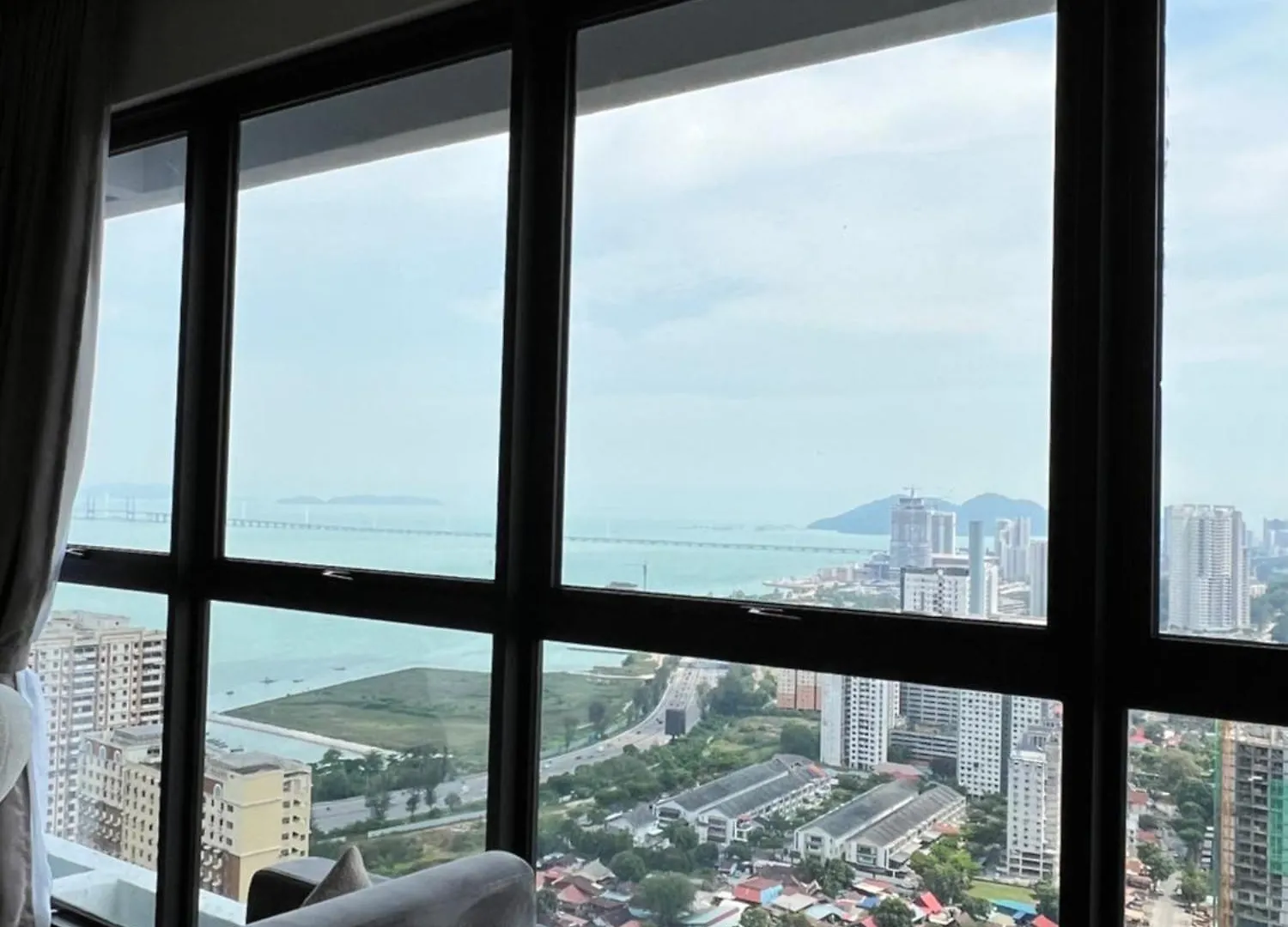 Lägenhet Sky High Stuning Penang Bridge & City Views 3Br Jelutong